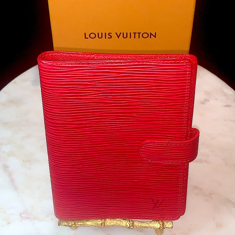 LOUIS VUITTON EPI RED AGENDA PM VINTAGE PASSPORT